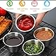 Hsyadazi 4 Stück Auslaufsichere Saucenbehälter (50ml) - Edelstahl Dressingbehälter mit Silikondeckel für Salat, Joghurt & Snacks, Wiederverwendbar