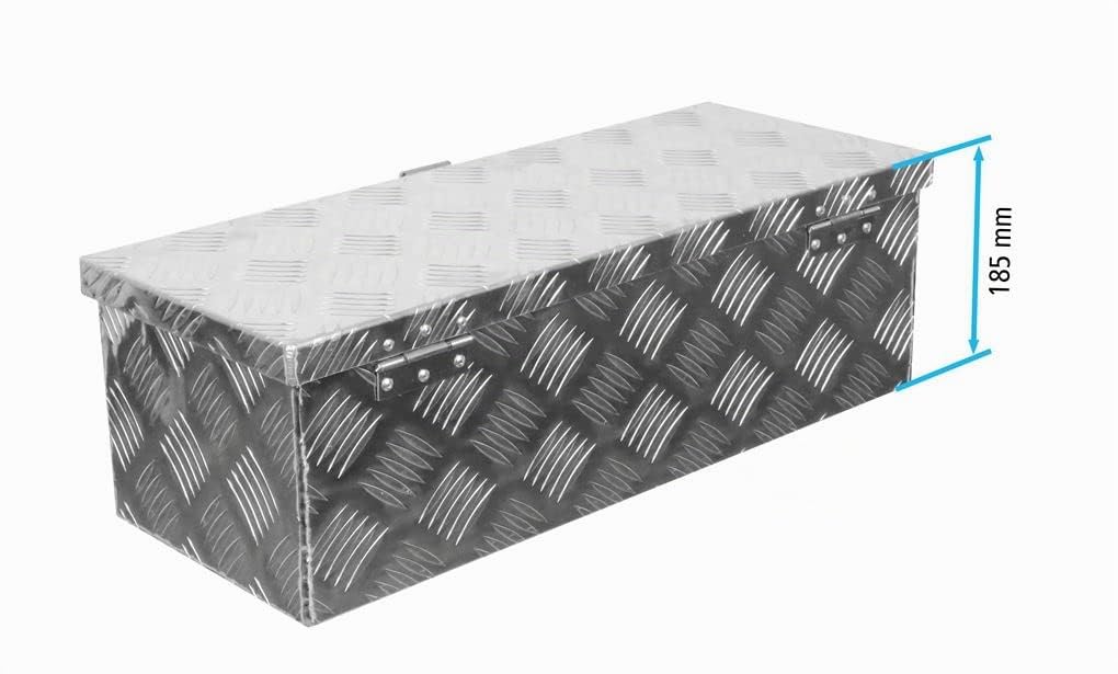 Truckbox D024 Deichselbox, Werkzeugbox, Alu Riffelblech, Alubox, Staukasten, Anhängerkiste - ca. 22 Liter