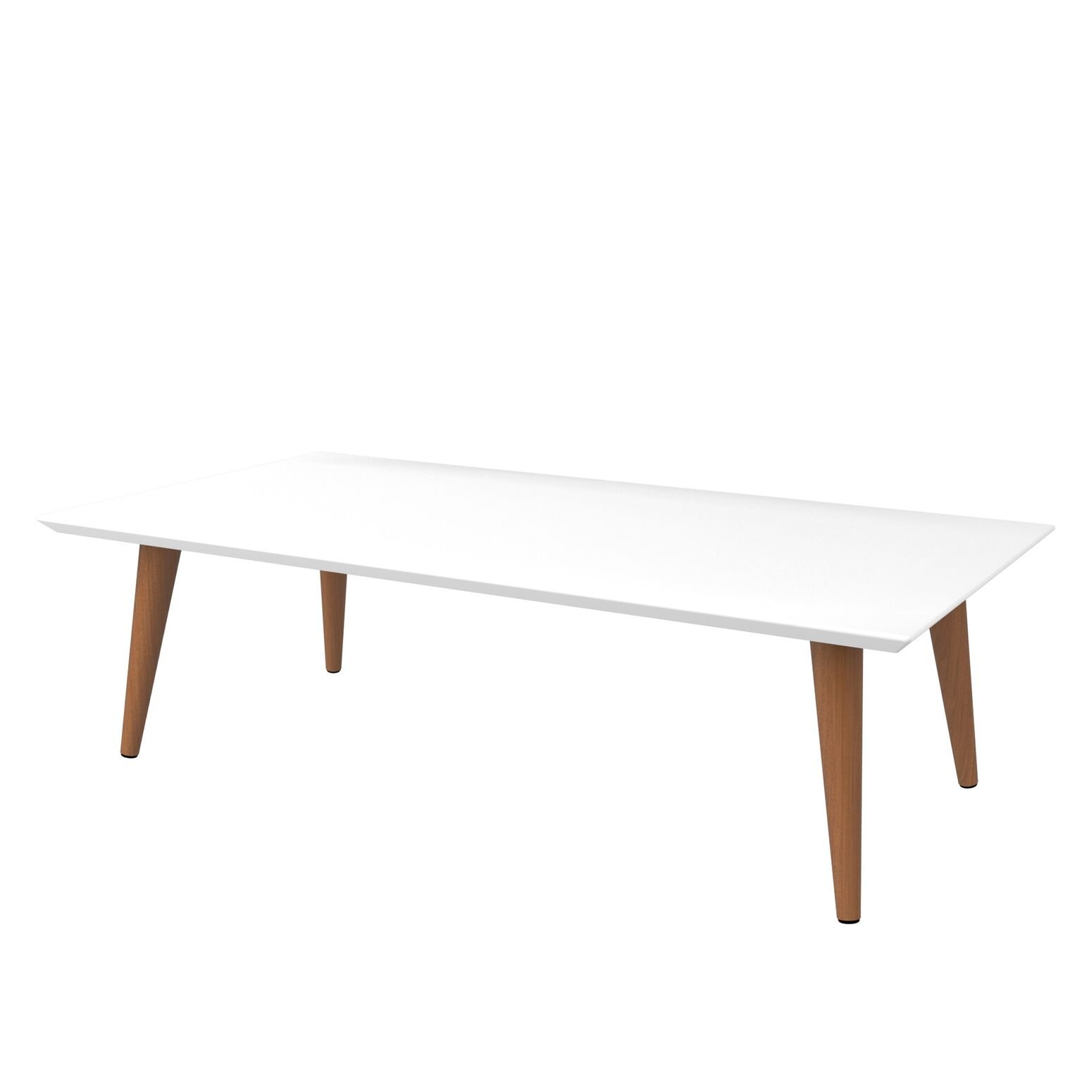 Photo 1 of *REVIEW COMMENTS* Manhattan Comfort Utopia Low Rectangle End Table, White Gloss