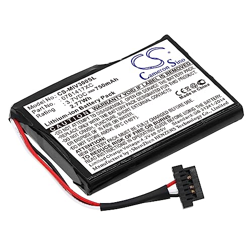 Colore: Nero TECHTEK Batteria 750mAh compatibile con [Mitac] Mio Moov 360u, Mio Moov 300, 301, 310, 330, 330u, 350, 360, 370 sostituisce 0781417 FBA