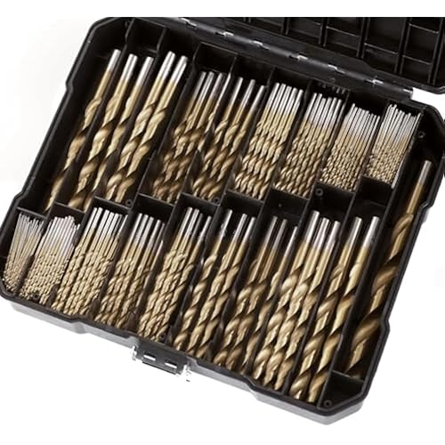 230 Pcs(3/64"-1/2") Titanium Coated HSS Drill Bit Set