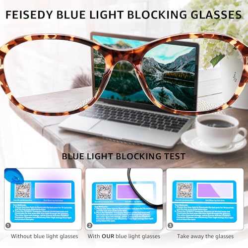 Image of FEISEDY Fashion Rectangular Blue Light Glasses for Women Retro Small Frames Vintage Trendy 90s Square Eyeglasses B0255