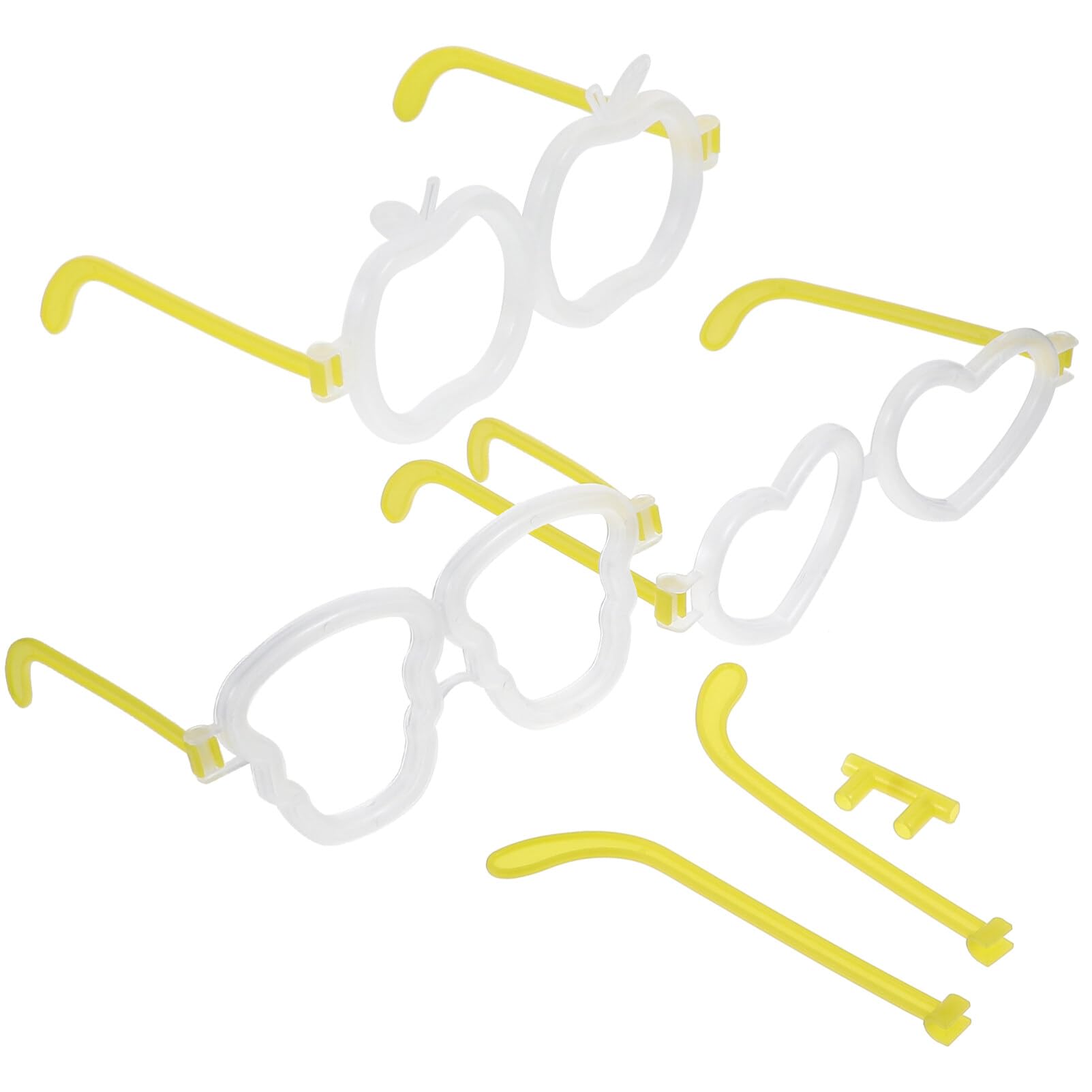 ibasenice 20 Pack Replacement Glasses Connectors Glow Stick Glasses Accessories for Diy Toys Party Favors