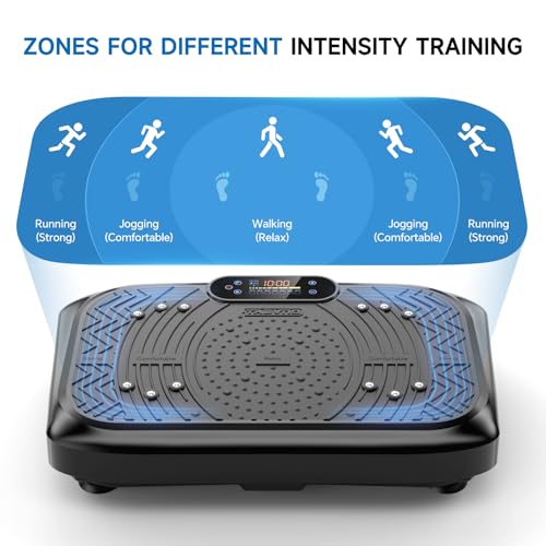 Vibration Plate Exercise Machine Weight Loss, Full Body Workout Vibration Plate Lymphatic Drainage, 199 Adjustable Speeds Power Shaping Waver Vibrating Plate 450 Lbs Capacity Fitness Platform - Image 4