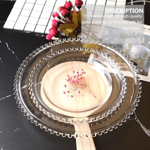 Assiette à salade en verre perlée créative pour présentation des aliments - 8