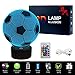 Produktbild 3D-Fußball-LED-Nachtlicht, USB-Aufladung, LED-Nachtlampe mit 16 Farben wechselnden Touch-Schalter und Fernbedienung, perfekte Geschenke für Kinder/Geburtstag/Weihnachten