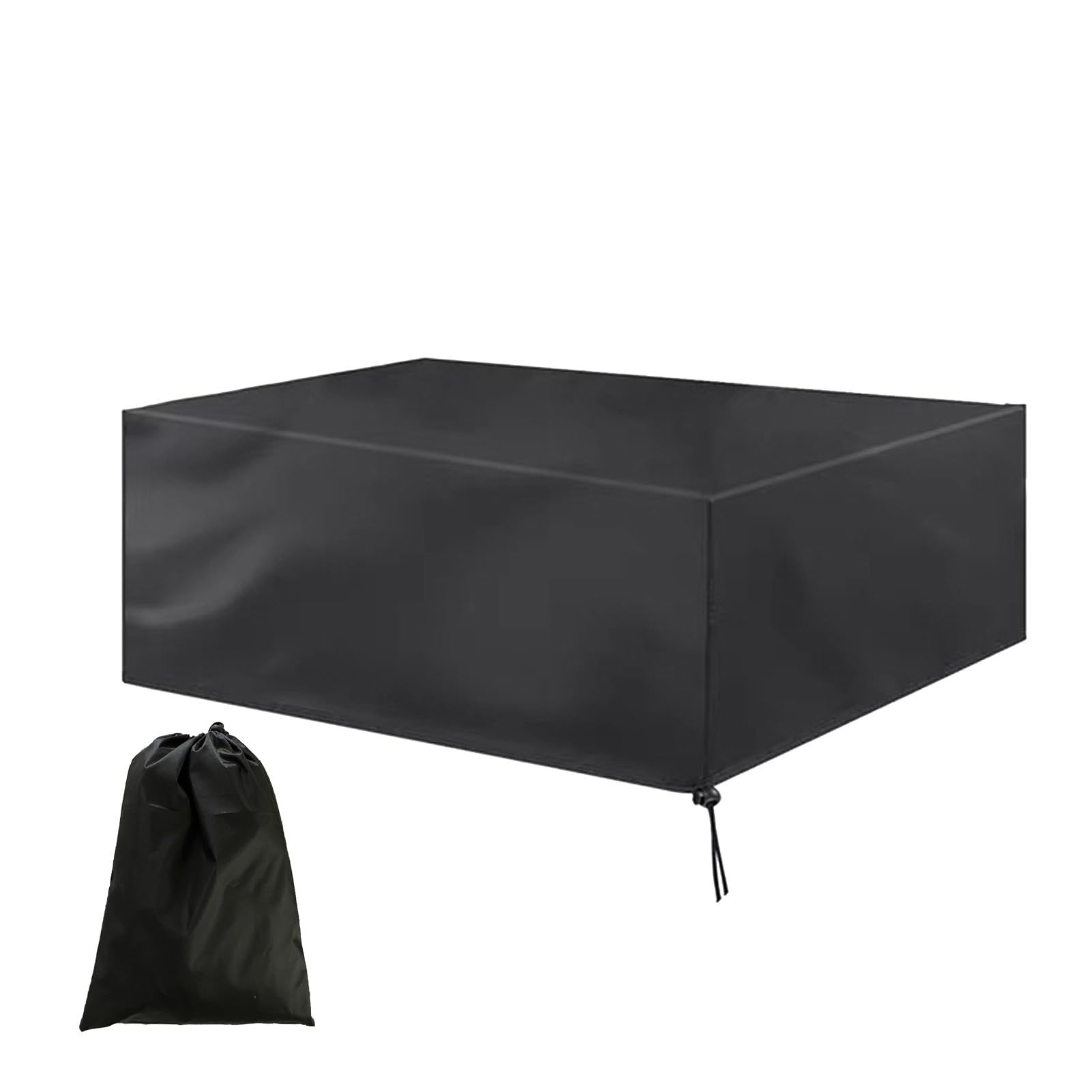 Copertura per Mobili da Giardino, Telone Impermeabile in Tessuto Oxford 420D con Clip Antivento, Copertura Protettiva per Tavolo da Giardino Anti-UV Resistente All'inverno(Nero,120x120x74cm)