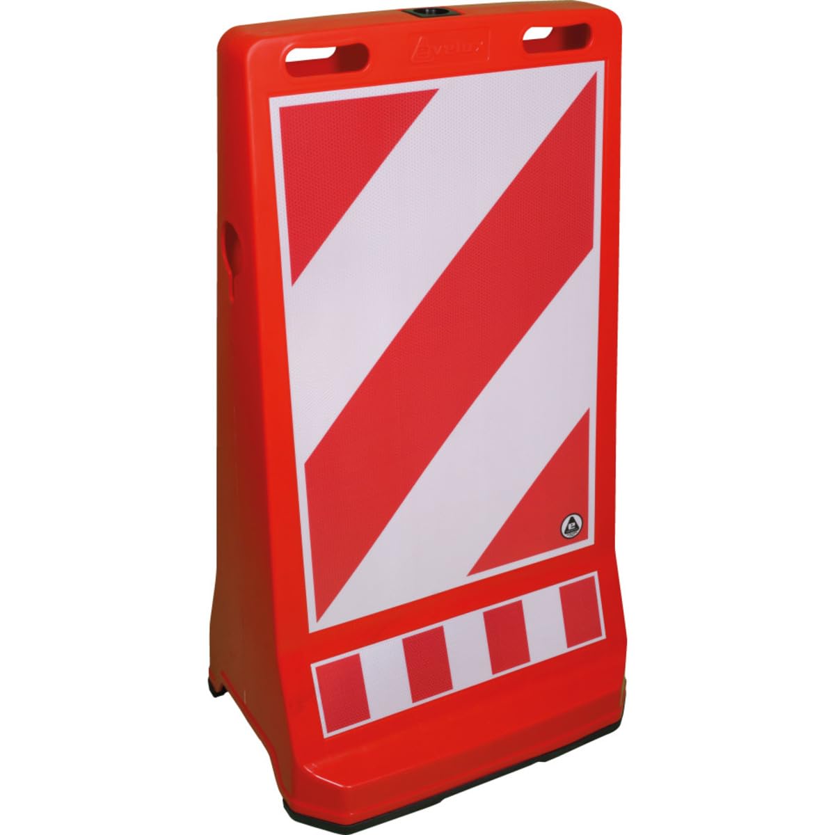 K.57 Warnaufsteller Solid, rot, Polypropylencarbonat, retroreflektierend RA2, Maße: 495x390x900 mm