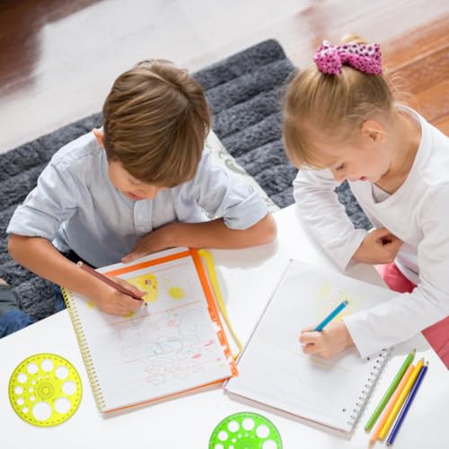 Pacote com 4 modelos de círculos para desenho, ferramenta de fazer círculos, estêncil de círculo de
