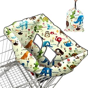 Shopping Cart Cover for Baby, High Chair Cover, Cart Cover for Babies, Kids& Toddlers, Portable 2-in-1 Design, Includes…