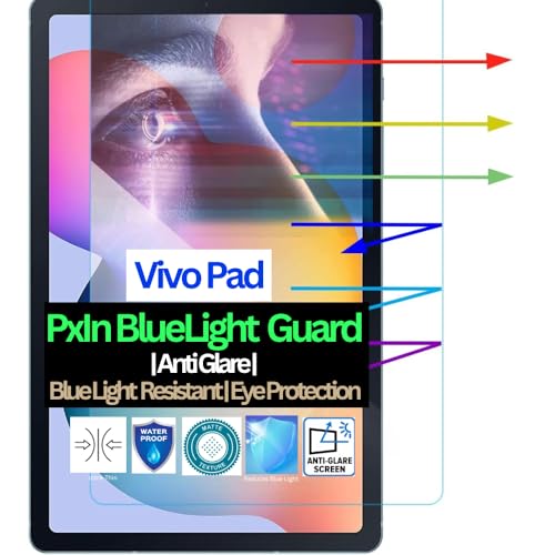 Image of Pxin Tablet Anti Bluelight and Anti Glare Screen Guard compatible with Vivo Pad | BLUV Lightblock Tech | Self healing from scratches | Prevents bluelight | Eye Protection | No Dry Eyes