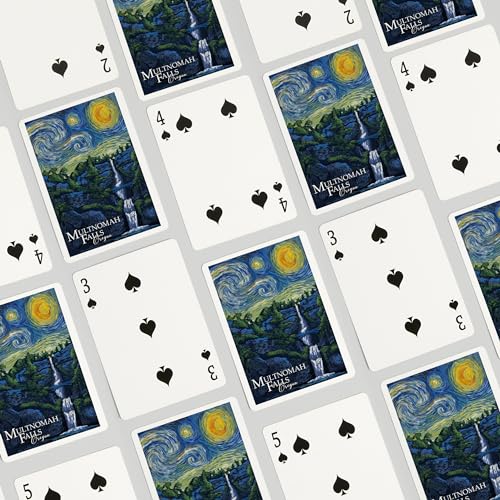 Baraja de Poker Multnomah Falls Van Gogh Starry Night miniatura 4