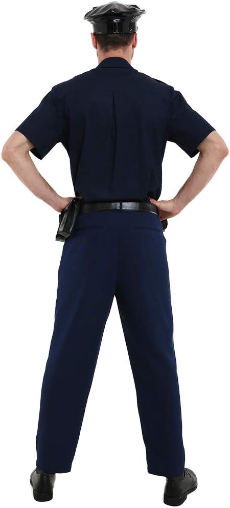 Amazon | Coskidz メンズ 半袖 警察官制服 ハロウィンコスチューム