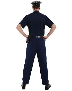 Amazon | Coskidz メンズ 半袖 警察官ユニフォーム ハロウィン