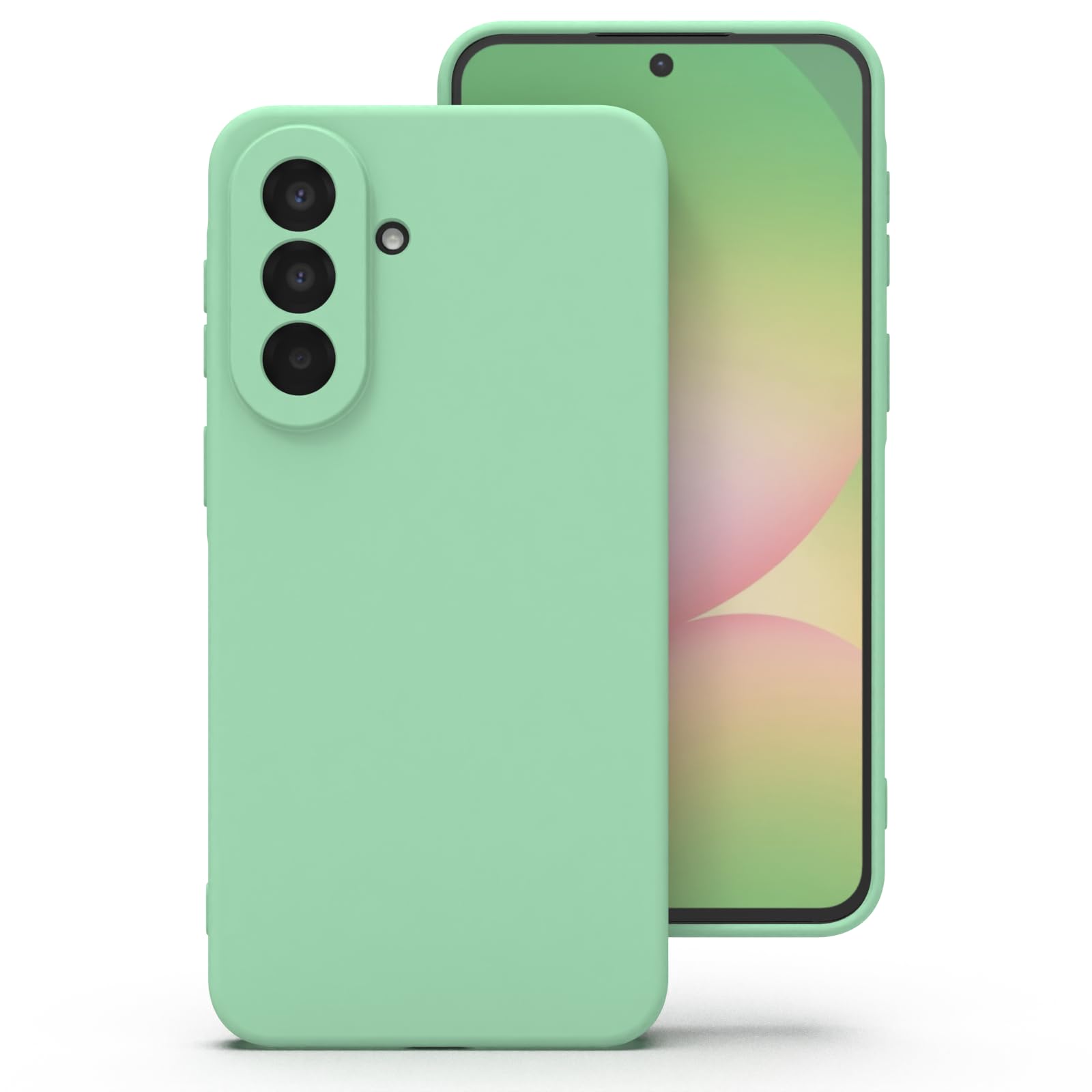 Zuvirelx Silikon Handyhülle für Samsung Galaxy A57 Hülle, Weiches Griff, Dünne, Minimalistisch, Stoßfest, rutschfest, Taschenpassend - Helles Cyan