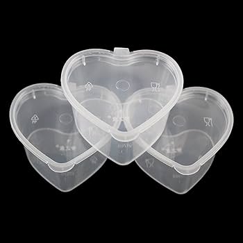 Amazon.com: LJY Rectangular & Heart Shaped Clear Plastic