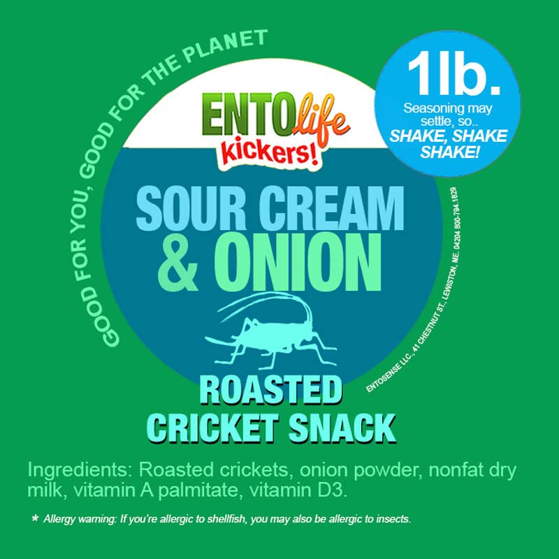 Sour Cream & Onion Roasted Edible Crickets - Pound Size - Pound Size - Crickets you can eat - Farm raised for human consumption, 16 Ounce - Image 3