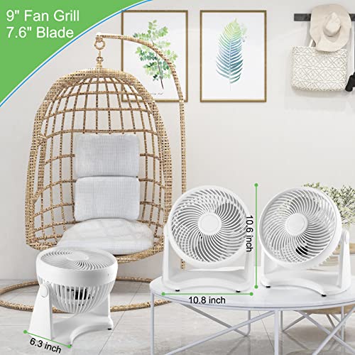 Eoenvivs Small Wall Fan 9 Inch Turbo 90 Degree Vertical Tilt Wall Mount With 3 Speed 25Ft Distance, Cooling Fan For Bedroom Office Home Corner, Small Portable Fans Electric Room Table Fan #TOP7