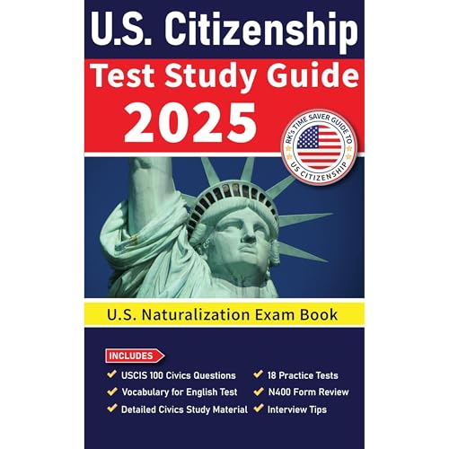 US Citizenship Test Study Guide 2023-2024 Audiolibro Por Time Saver Guide Publishing arte de portada