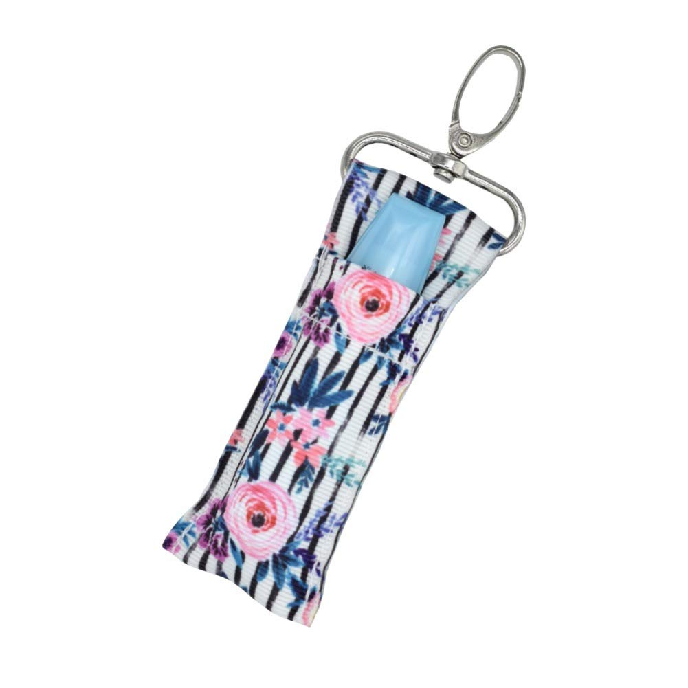 FANZHOU Portable Lip Balm Cloth Holder Original Wristlet Keychain Lanyard Chapstick Holder