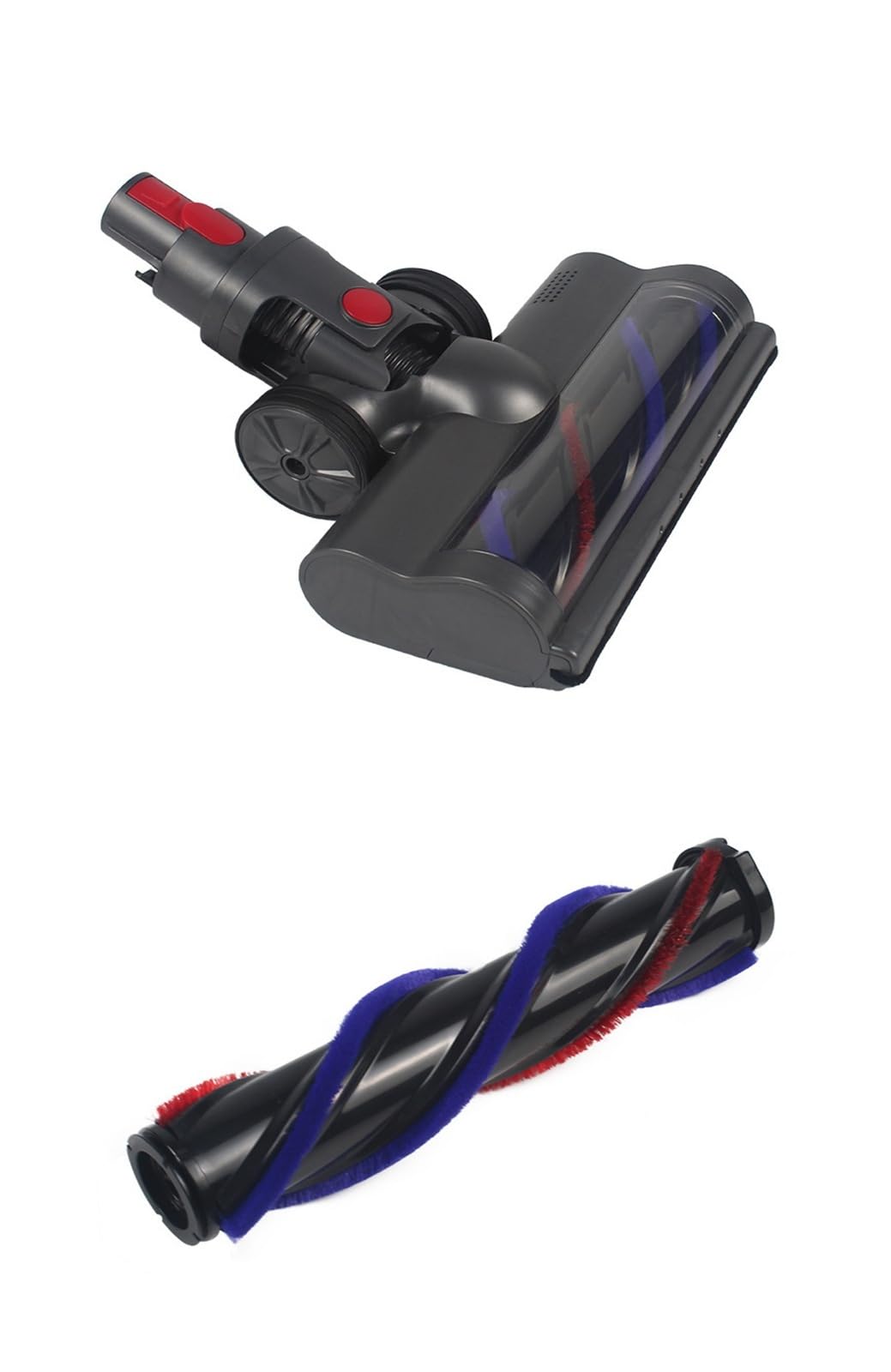 Głowica szczotkowa Odkurzacz Szczotka czyszcząca Części czyszczące z szczotką rolkową, Kompatybilna z Dyson V7 V8 V10 V11 V15