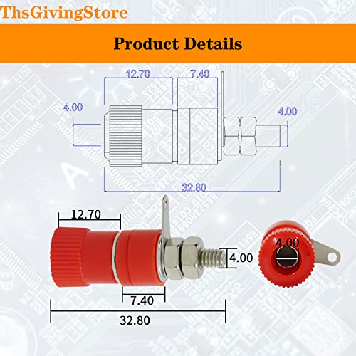 Image of 20 PCS Binding Posts Terminal, Socket Binding Post Female Socket Jack for 4mm Banana Plug Connector, Binding Post for Electronic Test Equipment(5 Color)