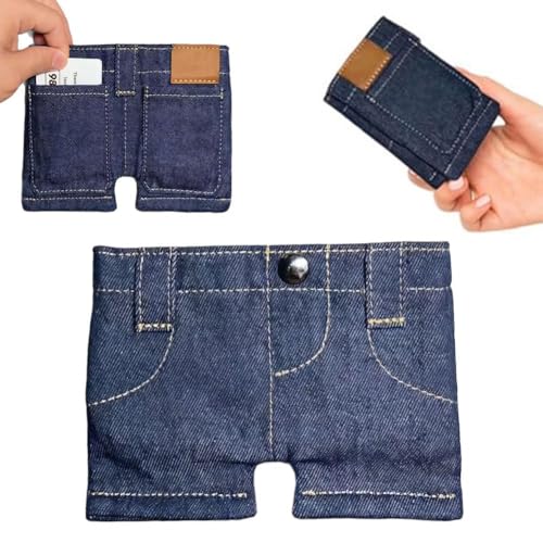 Cikiki Pocket Pants - Mini carteira para jeans, 2026 com porta-cartões dobrável e ranhuras para cartões para mulher, mala de viagem fina e compacta