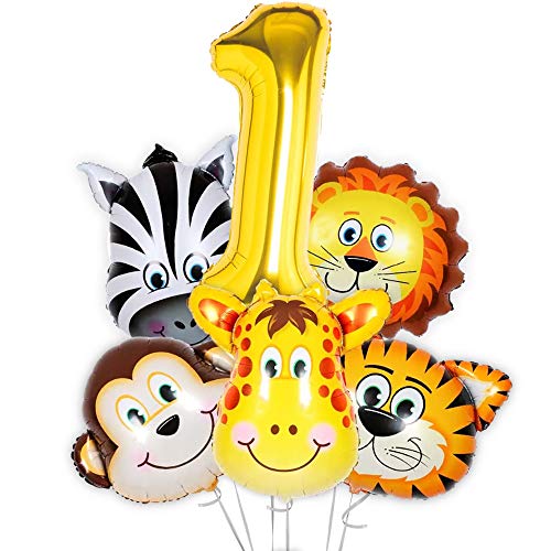 OMG Party Factory - Safari Jungle Animal Balloon Decorations for Wild One Birthday Party