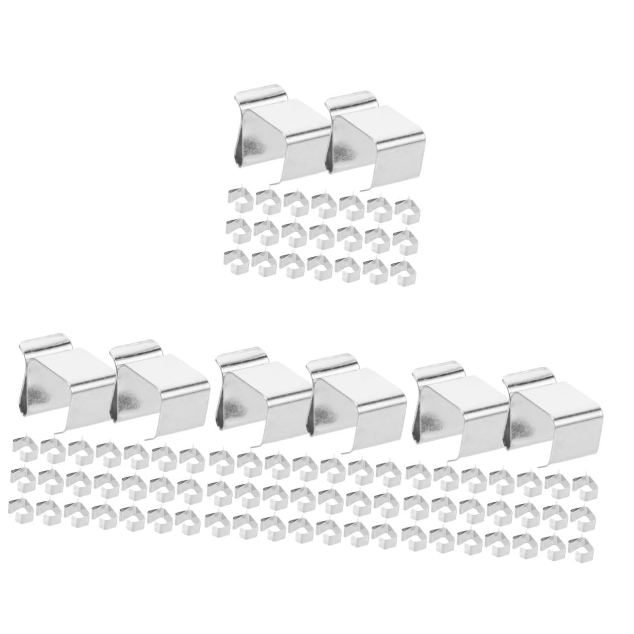 Gadpiparty 200piezas Clips Metálicos Para Navideñas Soporte De Fijación Para Decoraciones De Fiesta y Jardín Clips Para Cuerdas De Exteriores Instalación y