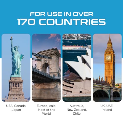 Image of Ceptics Universal Travel Adapter with 20W USB-C, All in One Travel Accessories with 1 USB A (18W), 1 Type C and Universal Socket, Compact International Adapter for Worldwide Use