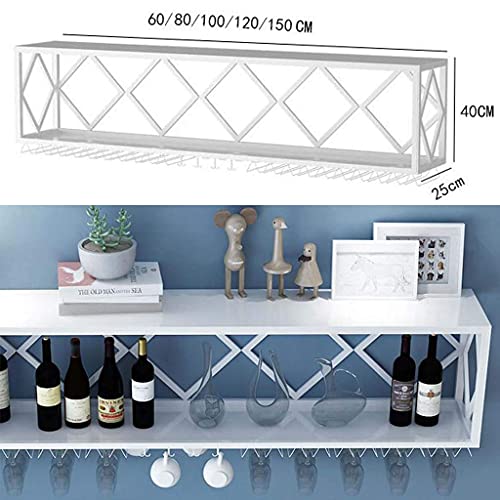 Casier à vin mural et porte-verre suspendu pour salon convivial - 3