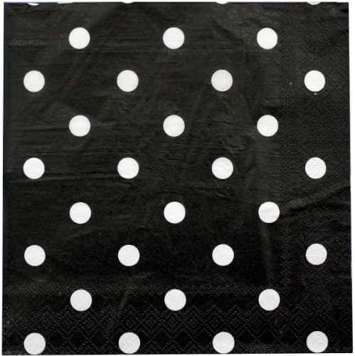 Black Coordinating Classics Polka Dot Lunch Napkins 20ct