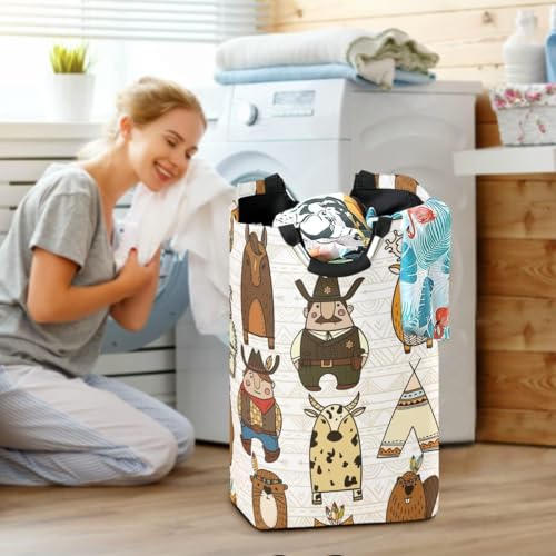 Grand bac à linge pliable avec poignées sac imperméable - 6