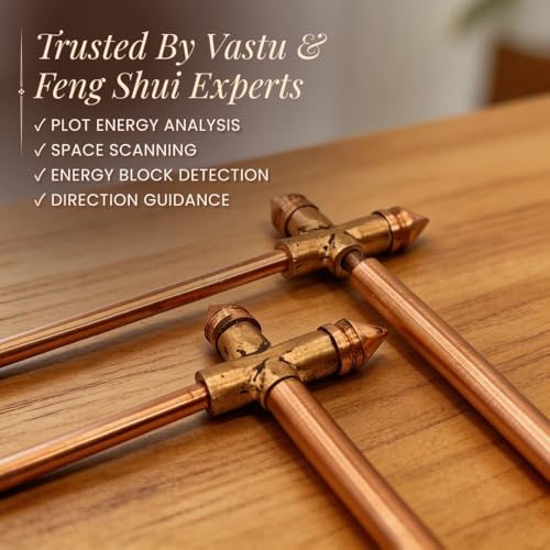 Image of Plus Value Premium Full Copper L Dowsing Rods Pair for Gold, Aura Energy Checker, Vastu, Feng Shui, Reiki, Dowser Master Divining Rods, Undergound Water, Yes /No Questions