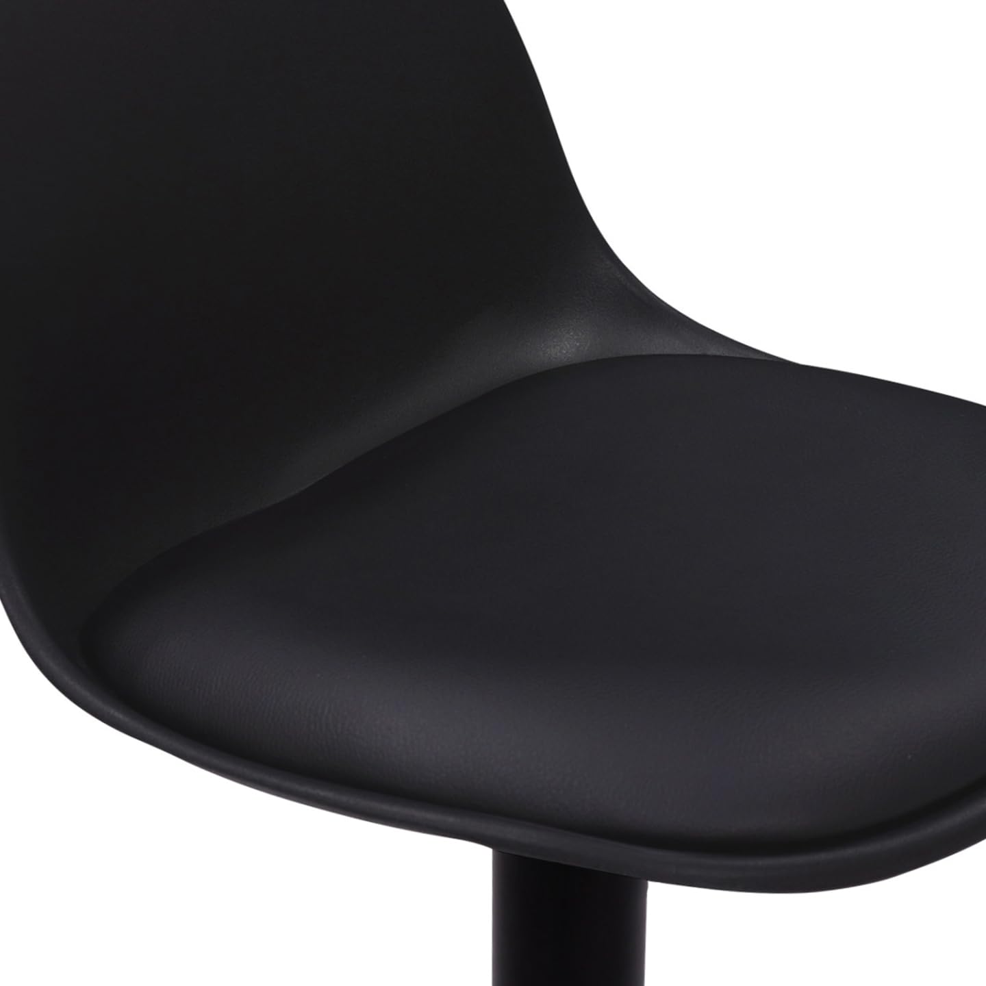 IDMarket - Lot de 2 tabourets de Bar Karl Design Noir Pied Noir