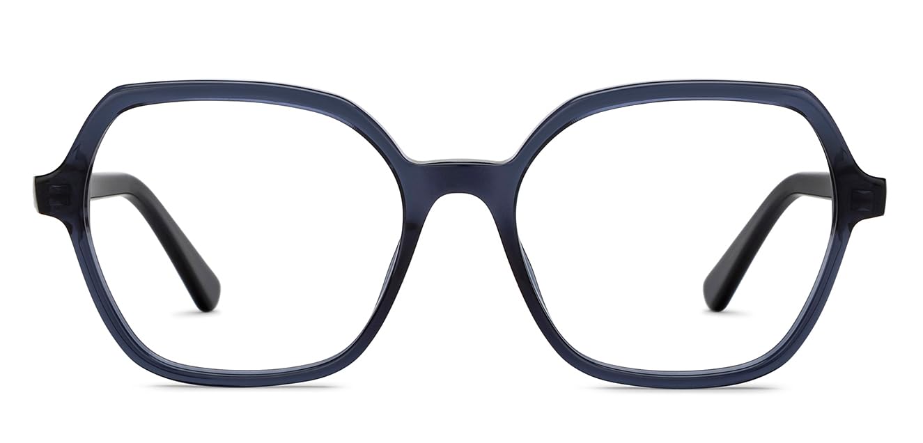 LENSKART BLU | Zero Power Blue Cut Computer Glasses | Anti Glare, Lightweight & Blocks Harmful Rays | UV Protection Specs | Blue Transparent | Men & Women | Small | LB E16060 (B0CBL5YQ5N) Amazon Price History, Amazon Price Tracker