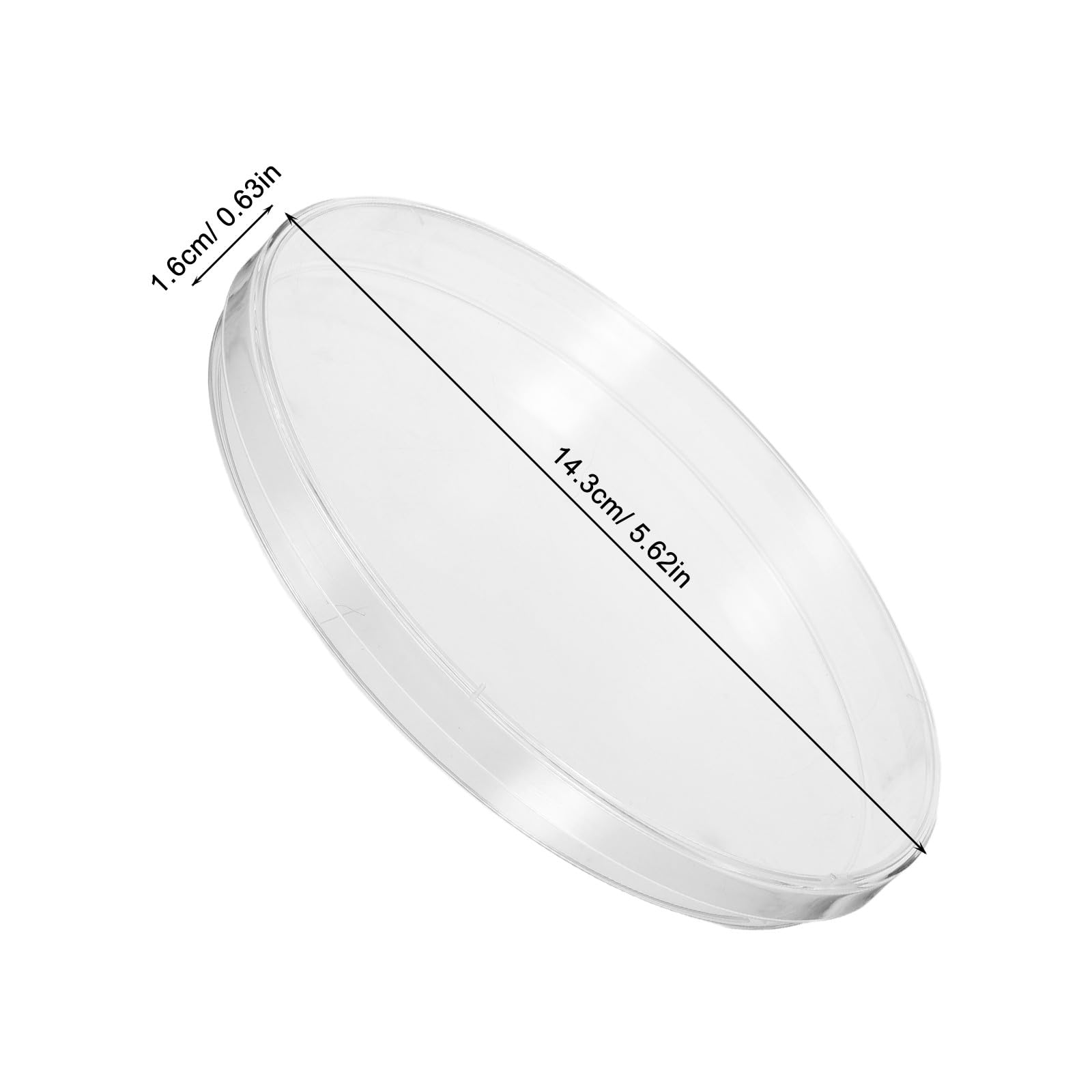 BESTYASH Boîtes de Petri avec Couvercles en Plastique Stérile 14,3 Cm Lot de 10 Pièces Grosse Capacité Légère, Protection Hermétique pour Expériences de Culture Cellulaire