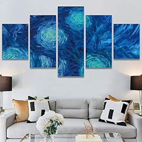 SIGNWIN 5 Panel Canvas Wall Art Modern Art...
