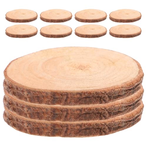 Milisten Círculos de Madera Lisos de 3-4 CM, 40 Piezas para Manualidades y Decoración de Bodas, Superficie Fácil para Pintar y Escribir a Mano