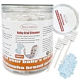Boyizupha 100 Pcs Baby Disposable Gauze Toothbrush,Baby Tongue Cleaner Newborn,Infant Mouth Oral...