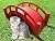 SamsGazebos Miniature Japanese Wood Garden Bridge, Red, Assembled, 25" Long X 11" Tall X 11-1/2" Wide, Made in USA
