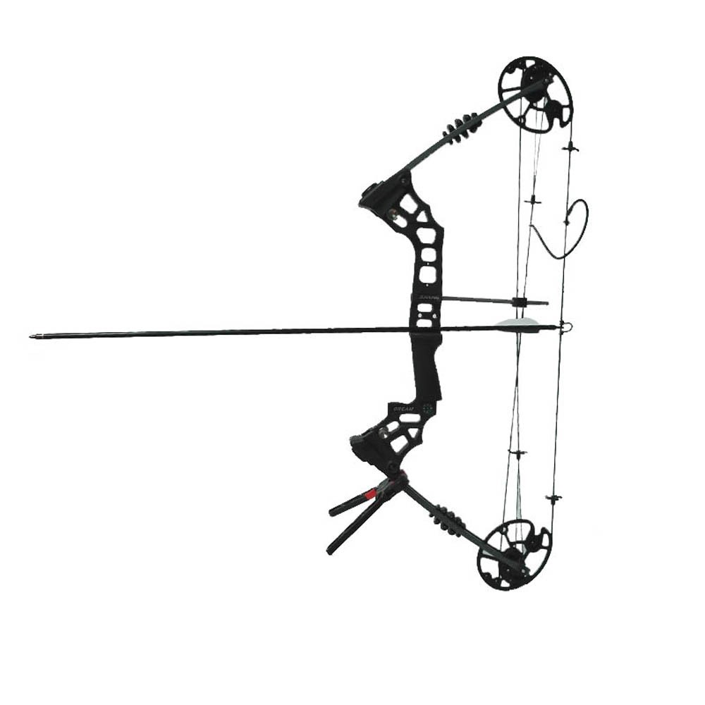 TOPARCHERY Ensemble d'arc et de flèches recourbé pour adultes de 152,4 cm avec 6 flèches en fibre de verre pour droitier, noir (50