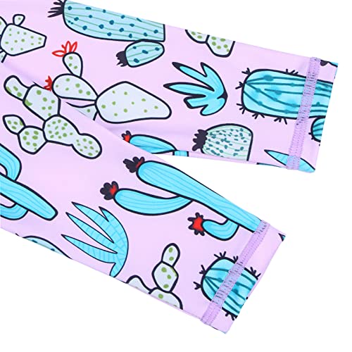 Image of HUAANIUE Toddler Girl Swimsuit Long Sleeve UPF50+ Sun Protection