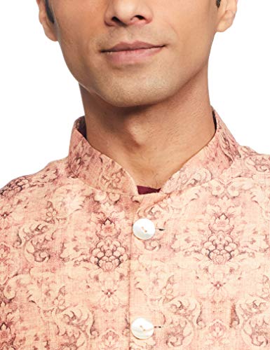 Image of Ethnix by Raymond Ethnix Mens Regular Fit Bundi (RTUA00271-EP Peach 92)