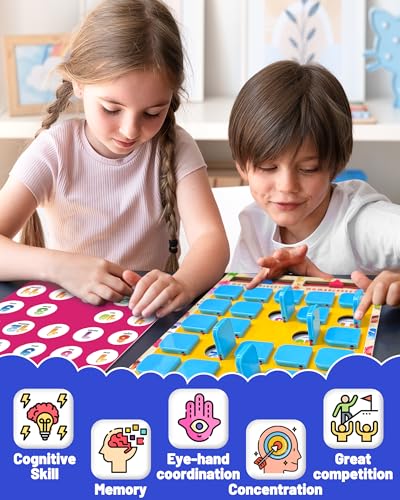 matching memory game for kids ages 3-5 4-8 board games for 4-6 car airplane camping travel toys games activities for 3-5 4-8 toddler kid road trip essentials birthday gifts for kids boys girls
