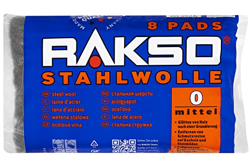 Rakso - Estropajo de acero (número 0, 200 g, 8 unidades) Cover
