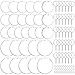 Duufin 90 Piezas Llaveros Acrilicos Kit con 30 Piezas Discos Acrilicos Transparentes 30 Piezas Anilla de Llavero y 30 Piezas Anillas Abiertas para Clave Cadena DIY Accesorios, 2 y 3 Pulgadas
