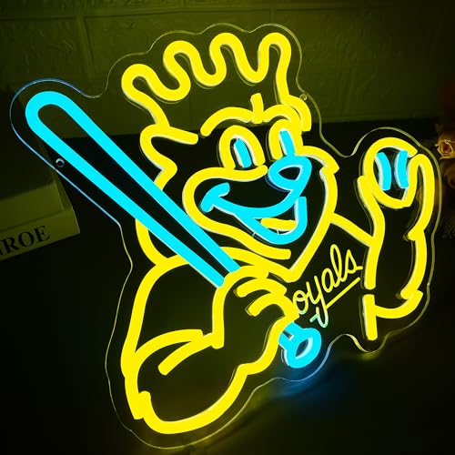 Image of Baseball Neon Sign for Wall Decor Baseball Team Dimmable Led Neon Sign for Man Cave Bedroom Sport Club Garage Party Bedroom Dorm Birthday Gift for Fans Size 12.5 * 14 In(ZYLD302)