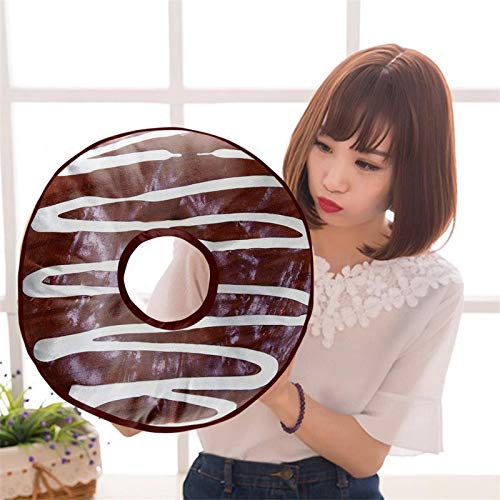 Image of Kesar Enterprises Donut /Doughnut Cushion /Pillow | Velvet Fabric|Birthday Gifts | Soft Toys | Suitable for Wheelchair, Car Seat, Home or Office for Kids Cushion | Size 14x14 inches