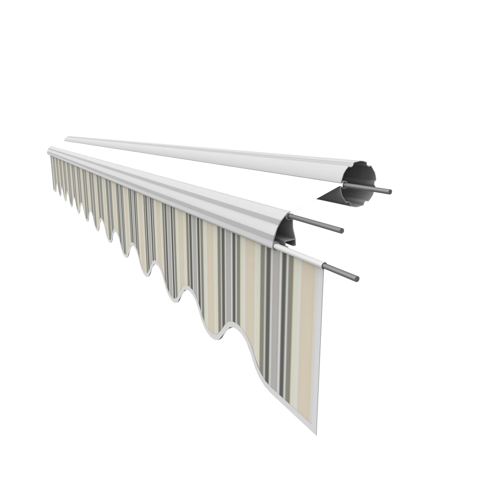 VANA SPD089 Volant de store de 4 m Tissu de rechange pour store banne Protection solaire à volant, seulement cousu, dimensions 3,83 x 0,21 m